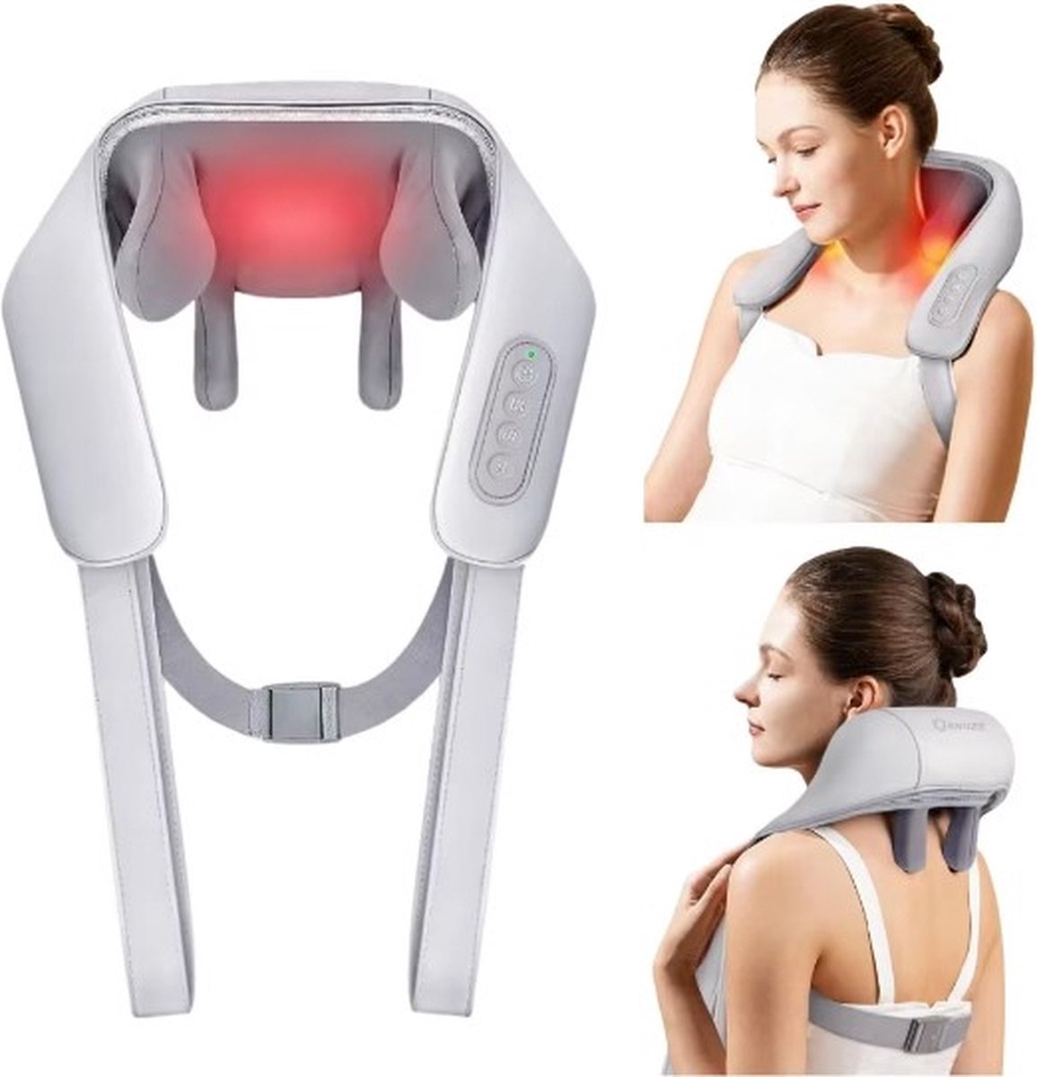 Stemap® Nek massage apparaat | Draadloos | Massagekussen | Nek en Schouders | Multifunctioneel Massage Apparaat | Infrarood
