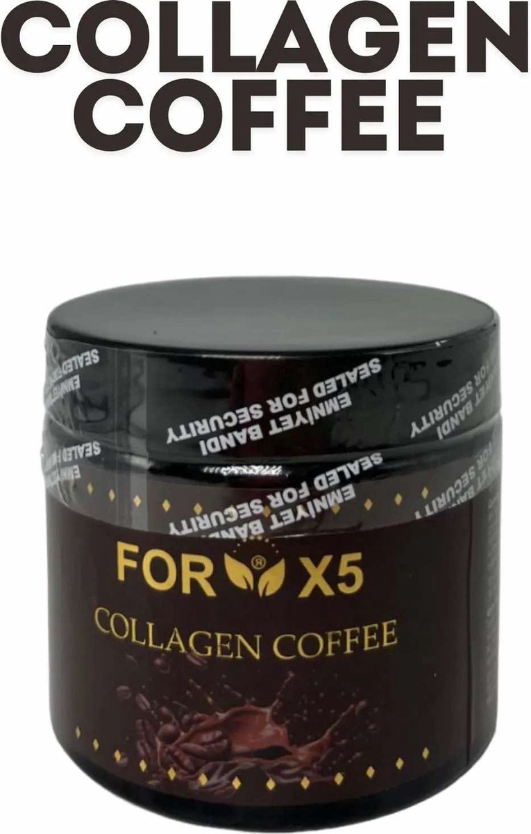 Goedkoopste FORX5 Collageen Koffie 120 g Chocolade Smaak Vooral voor de gezondheid van het lichaam Helpt verouderingsproces vertragen Versterkt gewrichten spieren pezen Effectief bij verminderen van vermoeidheid Verbeteren van de slaapkwaliteit