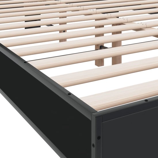 Bedframe Met Hoofdbord Bewerkt Hout Betongrijs 75x190 Cm