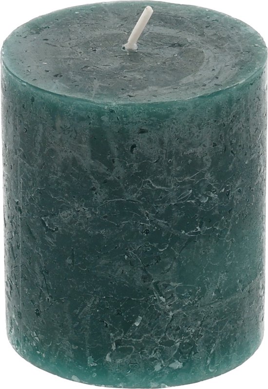 Stompkaarsen Donkergroen Ø7 cm - 30 Uur Brandtijd | Kerstdecor & Dinerkaars | Giftset Hoogte 7 cm