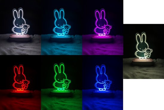 Veilleuse - Nijntje - Lampe Nijntje - Décoration Nijntje - Veilleuse enfant - Veilleuse bébé - Veilleuses - Lampe de nuit - Lampe de table - Lampe de chevet - Veilleuse adulte - Chambre Chambre de bébé - Lampe de table chambre - Lampe de chevet