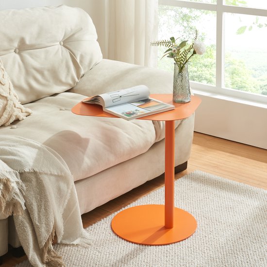 Table d'appoint Nastätten 50x50x38 cm orange [en.casa]