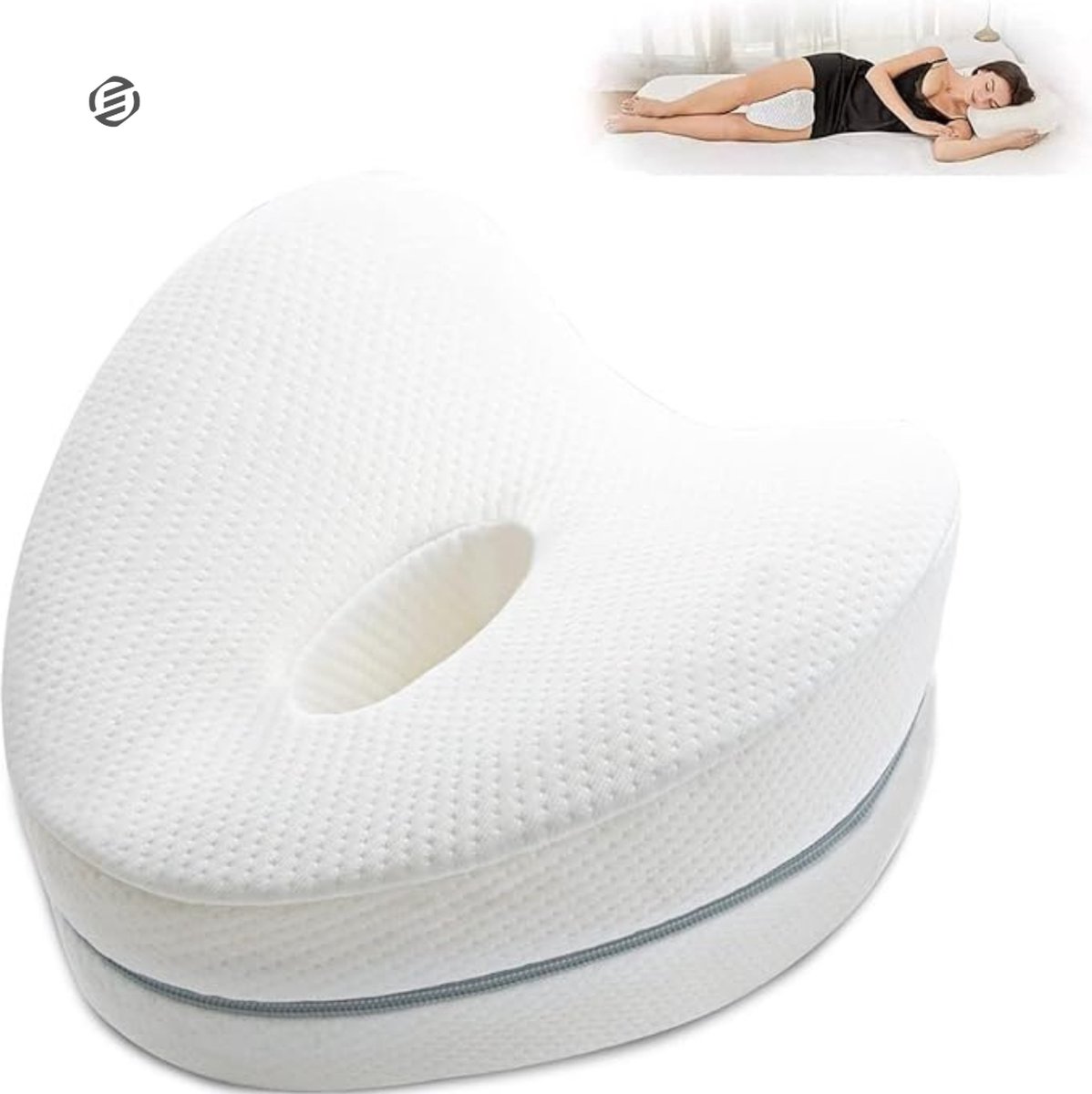 Goedkoopste Equivera kniekussen voor in bed - kniekussen - beenkussen - kniekussen voor in bed zijslapers - kniekussen orthopedisch - kniekussen traagschuim