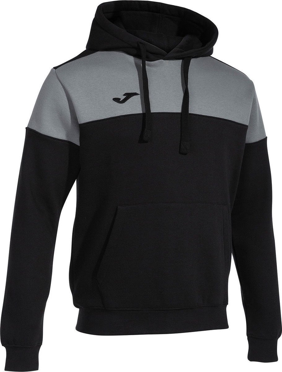 Joma Crew V Hoodie Heren - Zwart / Grijs | Maat: L