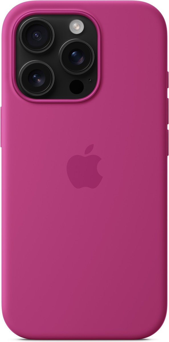 Apple Silicone Backcover MagSafe voor de Apple iPhone 16 Pro - Fuchsia