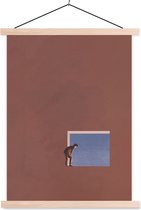 Porte-affiche avec affiche - Affiche scolaire - Homme - Vintage - Design - 60x80 cm - Lattes vierges