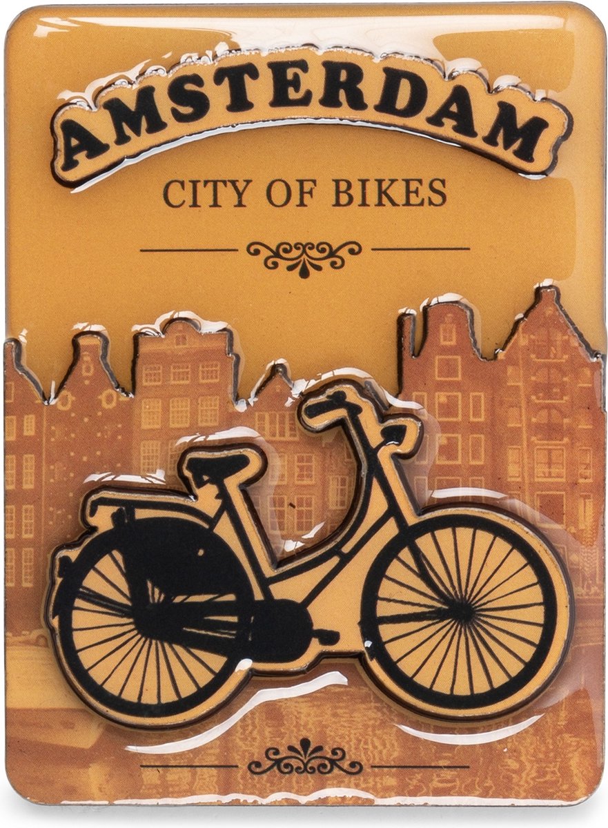 Memoriez 2D Magneet Fiets Oranje