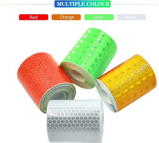 Ruban Réfléchissant Adhésif De Sécurité 2 Rouleaux 10m X 5cm – Bande Visible Nuit Pour Voitures, Camions, Vélo, Casques