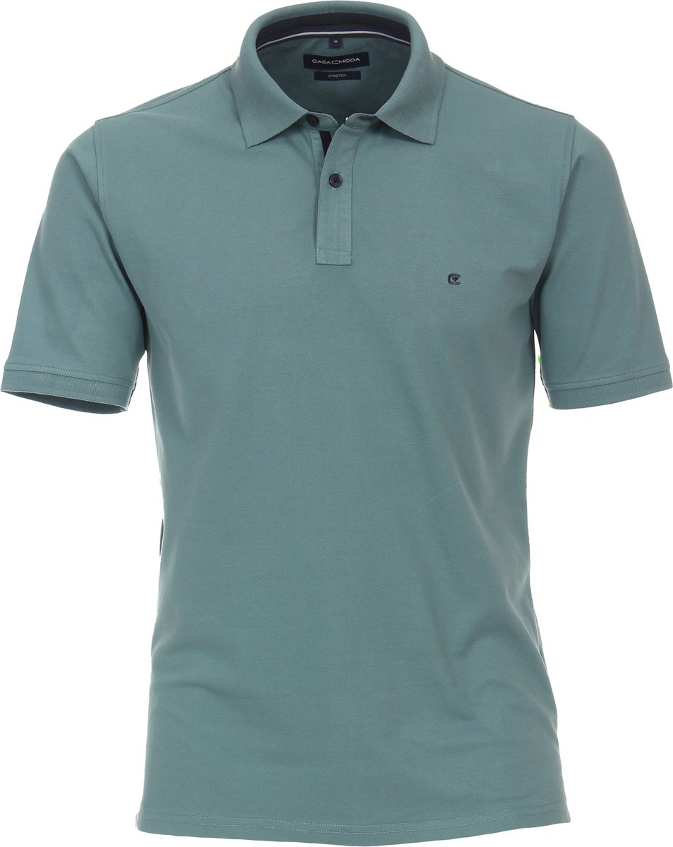 CASA MODA comfort fit heren polo - turquoise
