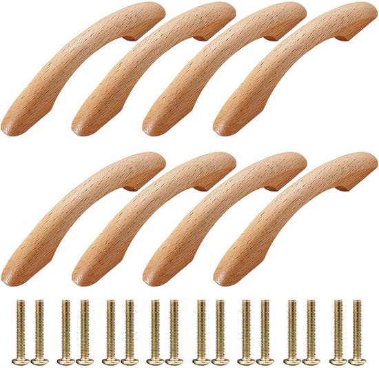 Drawer Handle 2 Stuks Massief Houten Deurknoppen En Garderobekast Deurklink Handgreep
