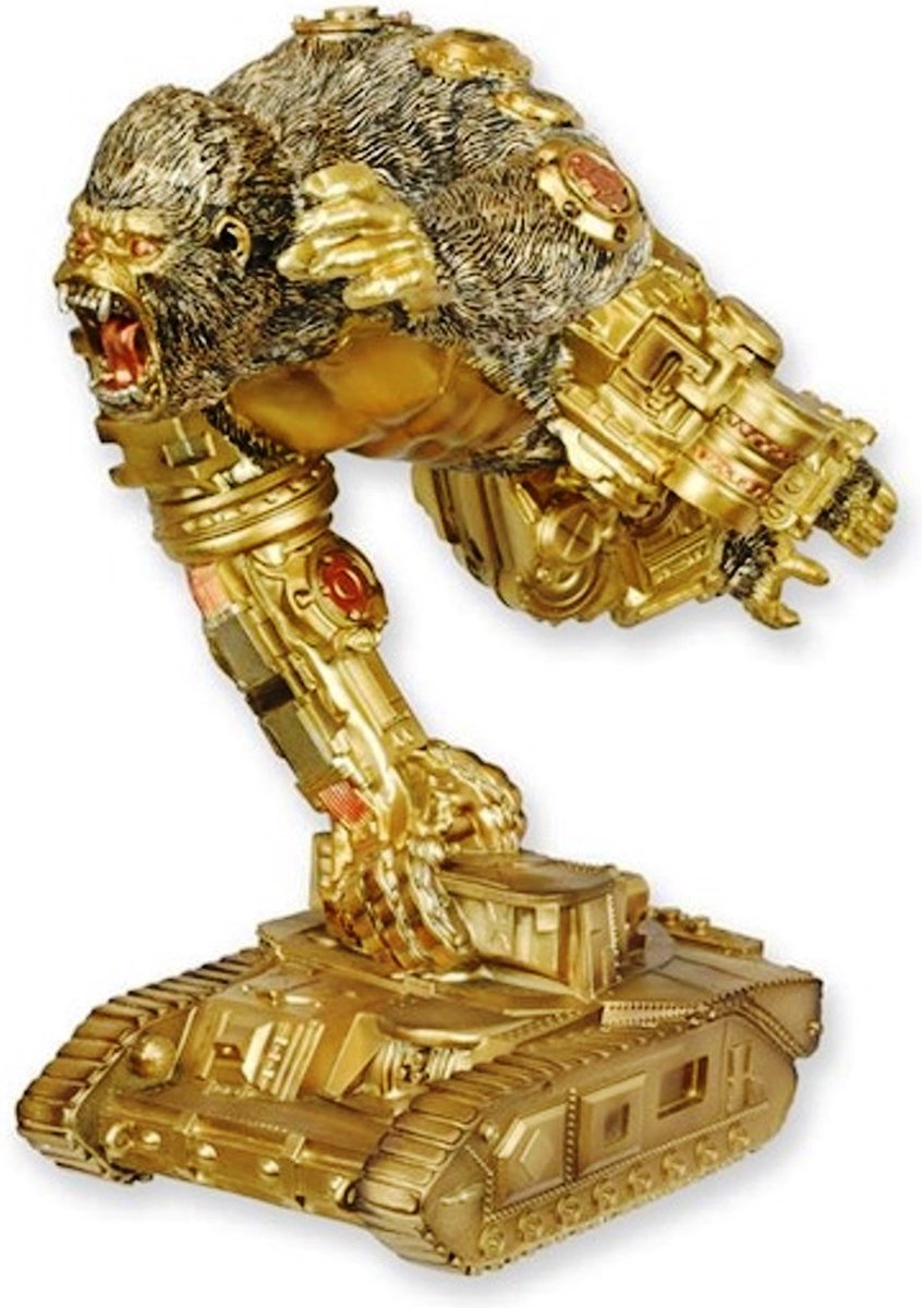 Boutique Trukado - Steampunk Gorilla op de Tank - beeld - hoogte 30,6cm