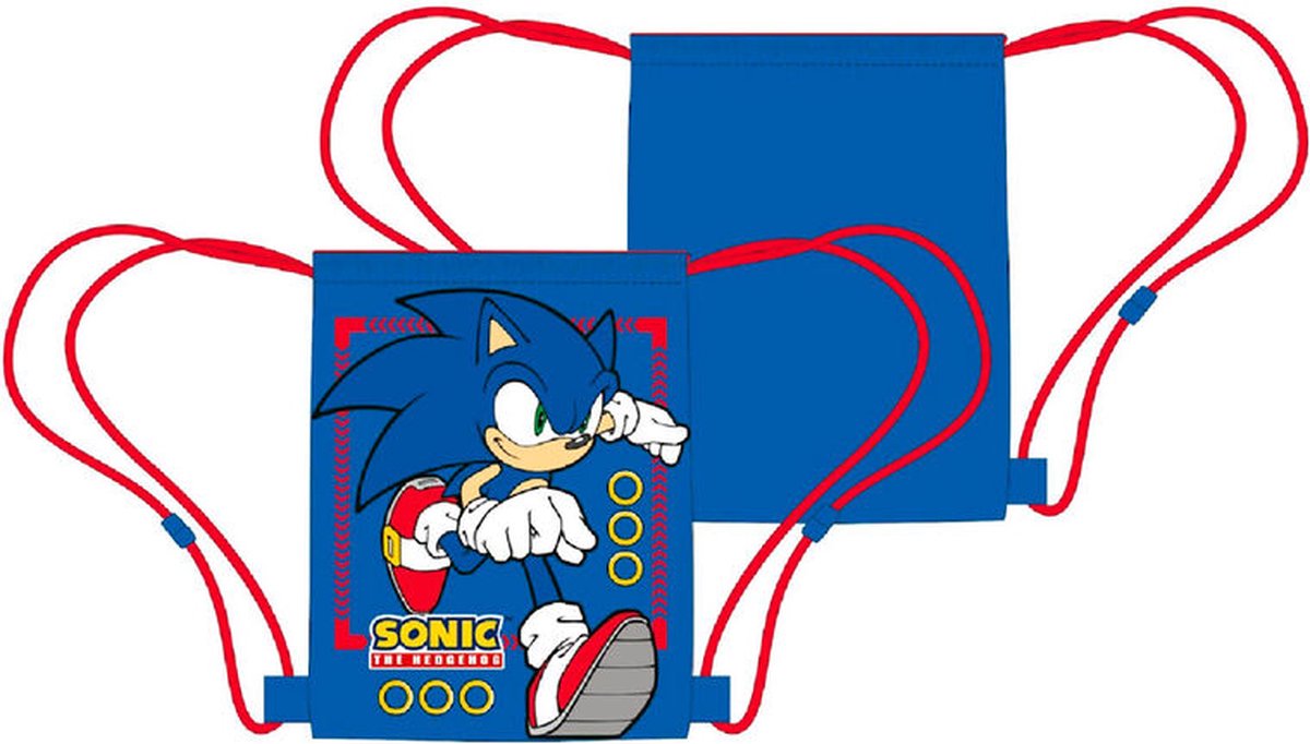 Sega - Sonic Hedgehog - Gymtas - -Zwemtas - Waterdicht - Voor Kinderen - Blauw - 40 cm