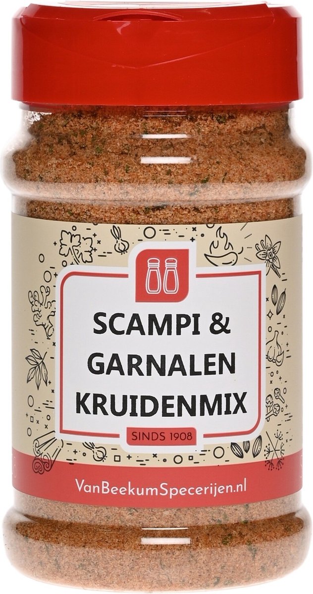 Goedkoopste Van Beekum Specerijen - Scampi & Garnalen Kruidenmix - Strooibus 220 gram