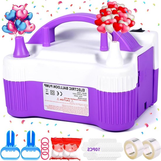 Elektrische Ballonpomp 220V/600W - 2 Modi, 4 Spuitmonden, Compact, Voor Feestjes En Carnaval