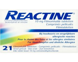 Reactine Allergietabletten Cetirizine 10 mg - 21 tabletten