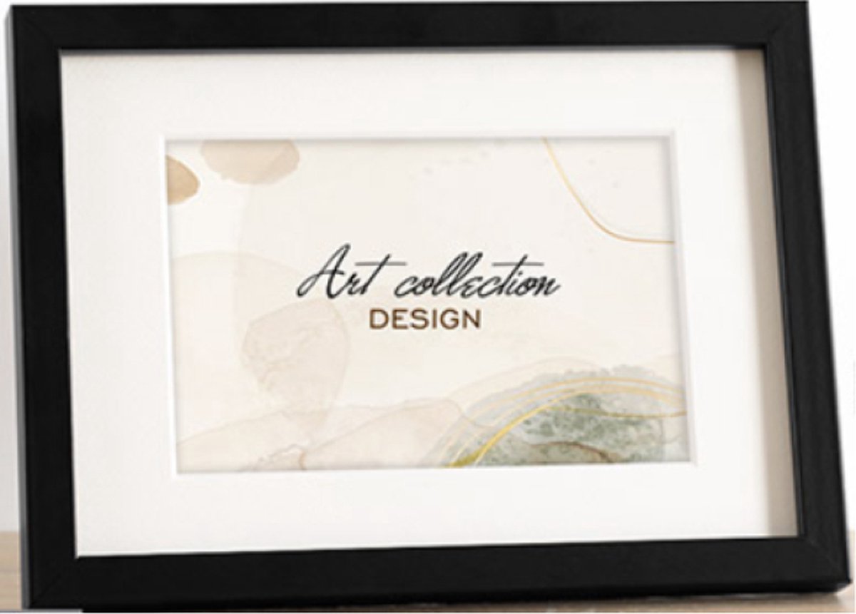 Icar Kunststof Passe-Partout Fotolijst Art Collection Design Zwart Hout 13x18