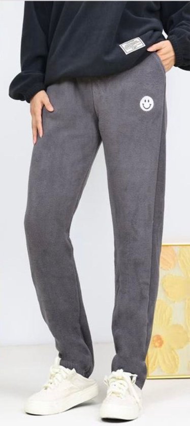 Dames Gevoerde Jogging broek / Thermo broek S 36 Grijs