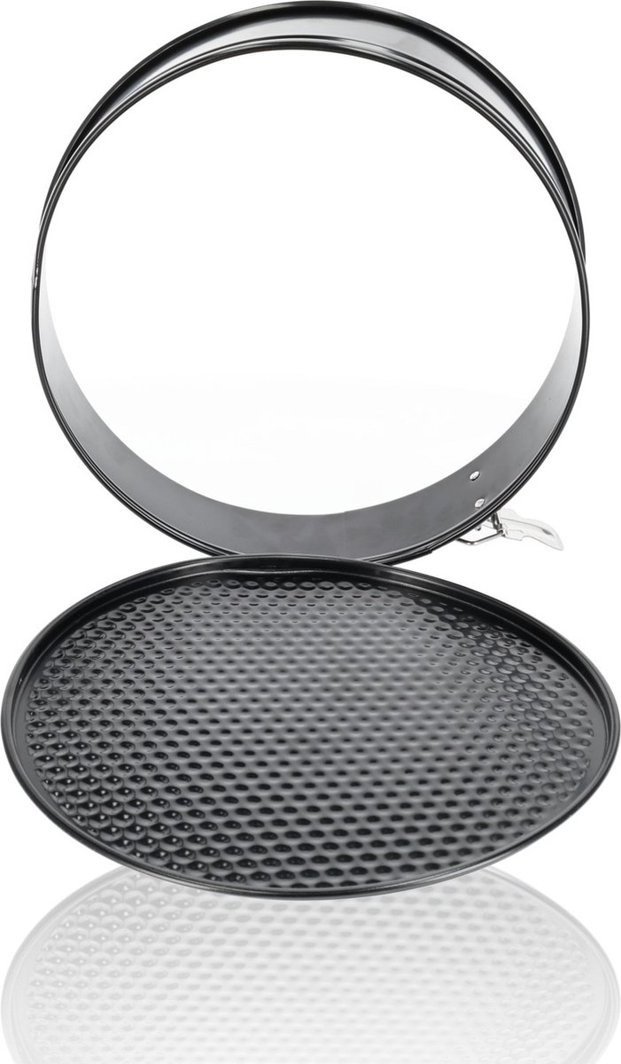 Springvorm Set van 2 - 28 cm Non-stick Lekvrije Cheesecake Bakvorm - Voor Taarten, Quiches, Mini Cheesecakes en Pizza - Antiaanbaklaag – foto 5