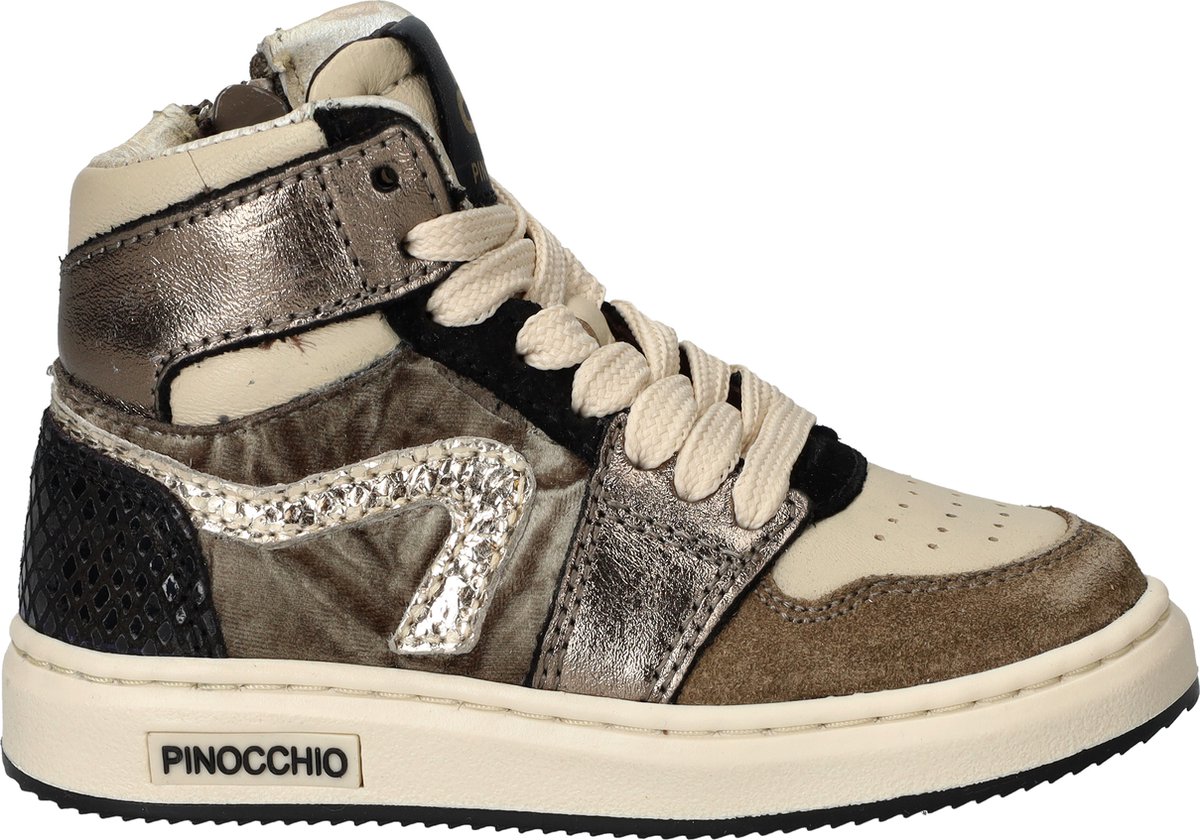Pinocchio Sneakers - Meisjes - Taupe - Maat:22
