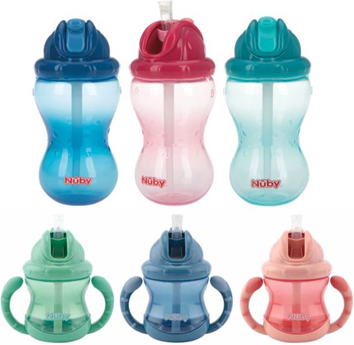 Lot De 2 Gobelets à Paille Peekaboo Wally Bleu