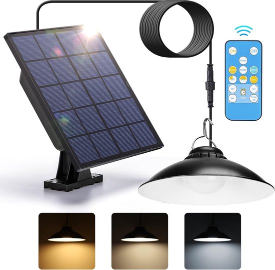 Solar hanglamp Saga Taupe op zonne-energie met schemersensor