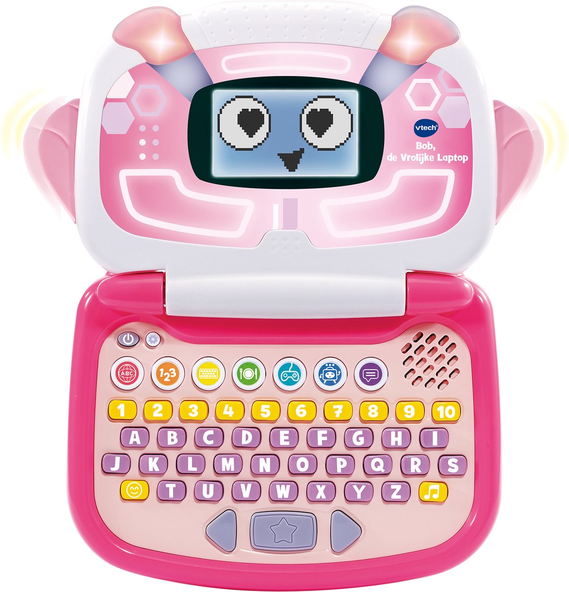 VTech Bob, de Vrolijke Laptop roze - Speelgoed Computer - Maak Kennis met Letters, Cijfers en Tellen - 3 tot 7 Jaar — afbeelding 3