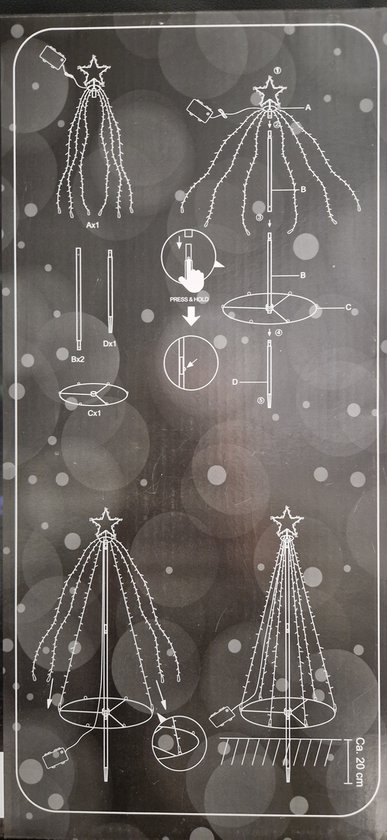 Black Box Trees Nagoya Kunstkerstboom met Warm Witte LED Verlichting - – vtwonen