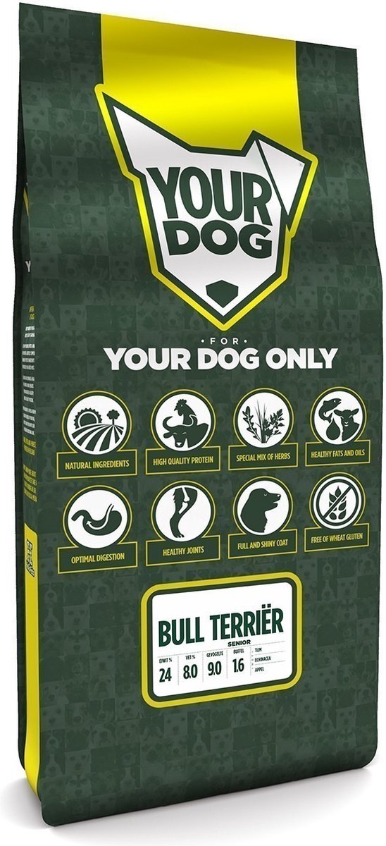 Yourdog Yourdog Bull terriër Rasspecifiek Senior Hondenvoer 12kg | Hondenbrokken