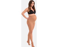 Mamsy - Comfortabele Sheer Zwangerschapspanty 20den - Naturel - S