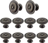 12 Stuks Matzwarte Meubelknoppen Met Schroeven – Ronde 27mm Ladeknoppen Voor Kasten, Laden En Keukenmeubels