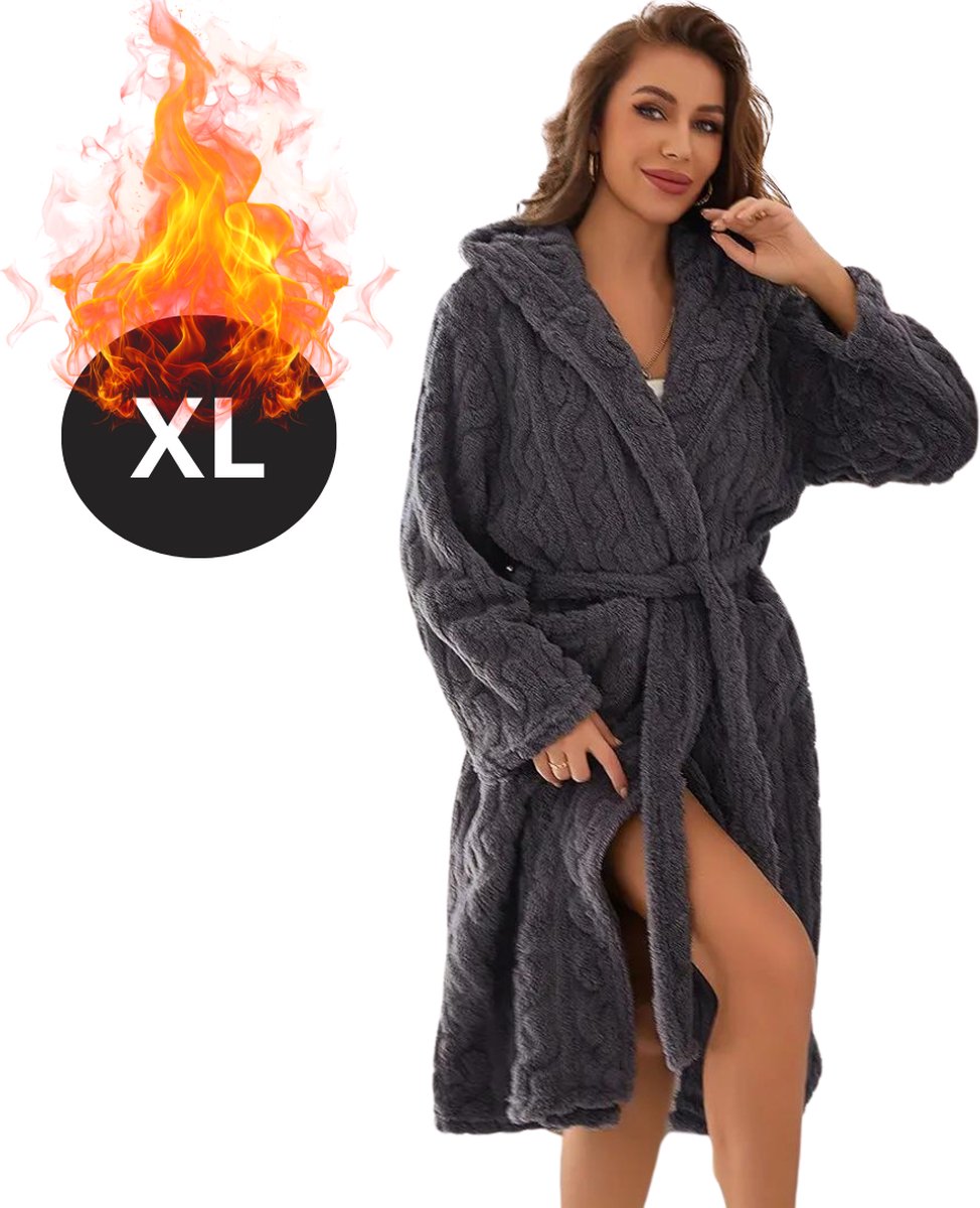 Bovista Badjas Dames - Fleece - Katoen - Badstof - Sauna - Hamam - Wafel - Bathrobe - Dust