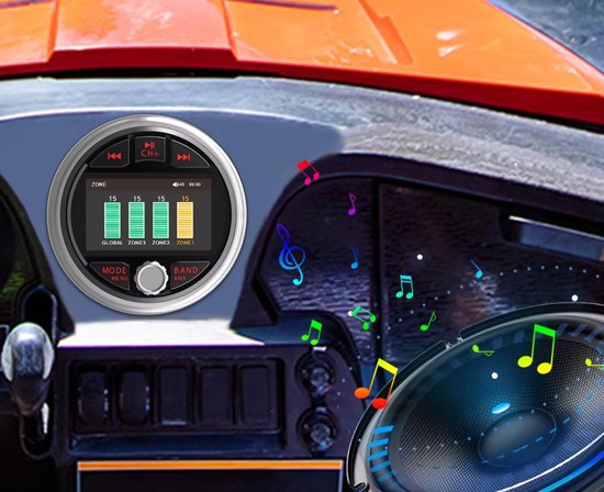 Universele hoes voor boot radio/CD-speler, gebogen, gerookt transparan – Bateau Bootservice