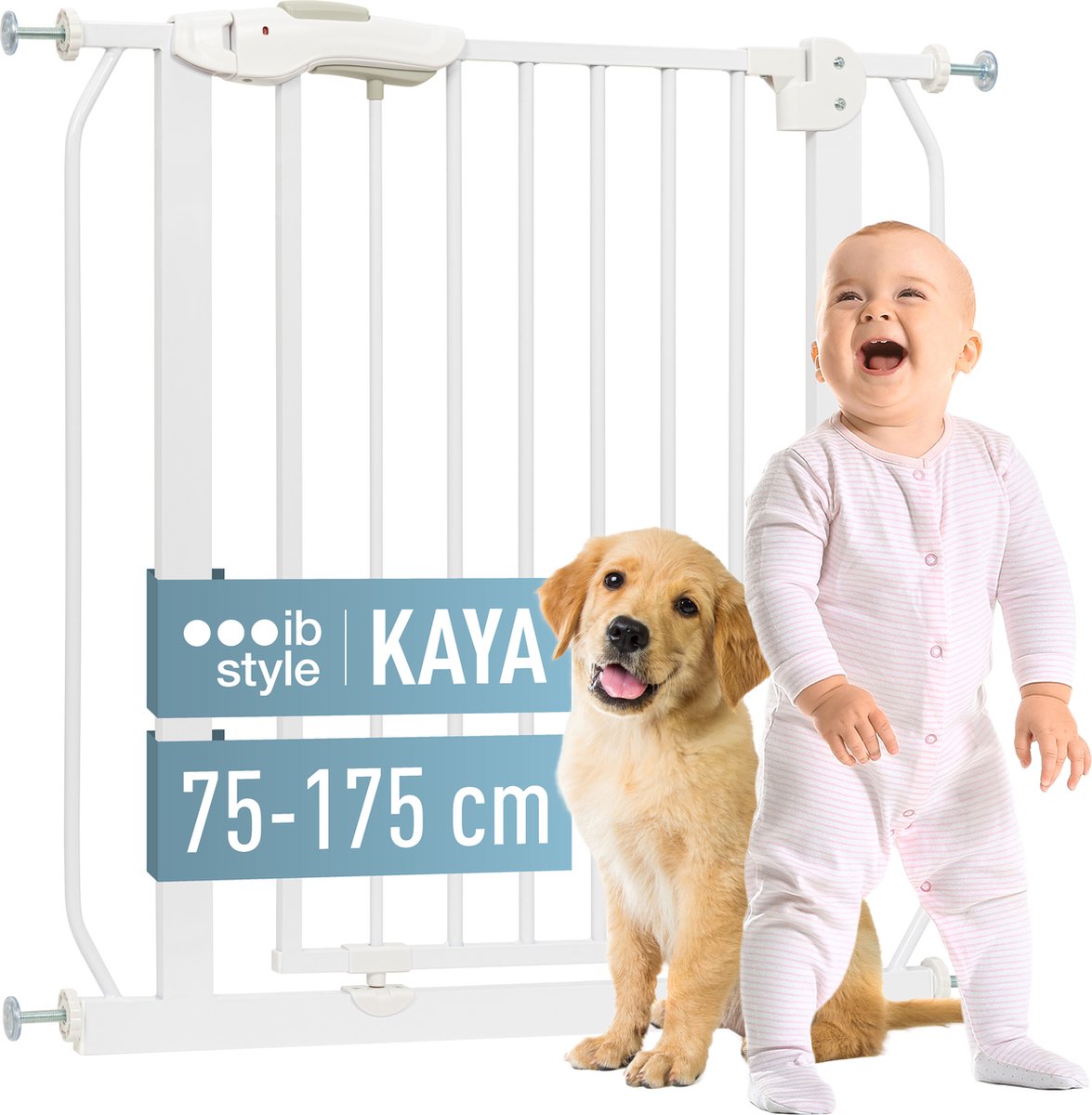 ib style Kaya Traphekje - Veiligheidshekje - Zonder Boren - 95-105 cm - Wit