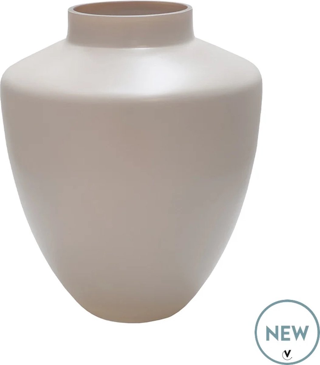 Vase The World Vaas Tugela | Small | matte ivory - mat Beige | Ø24,5 x H29 cm