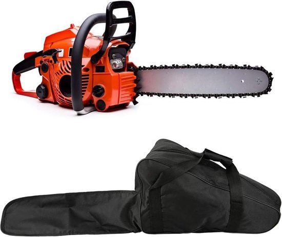 Kettingzaag tas, kettingzaag draagtas zware waterdichte Oxford doek draagbare tas kettingzaag opbergtas voor houthakker(Rood
