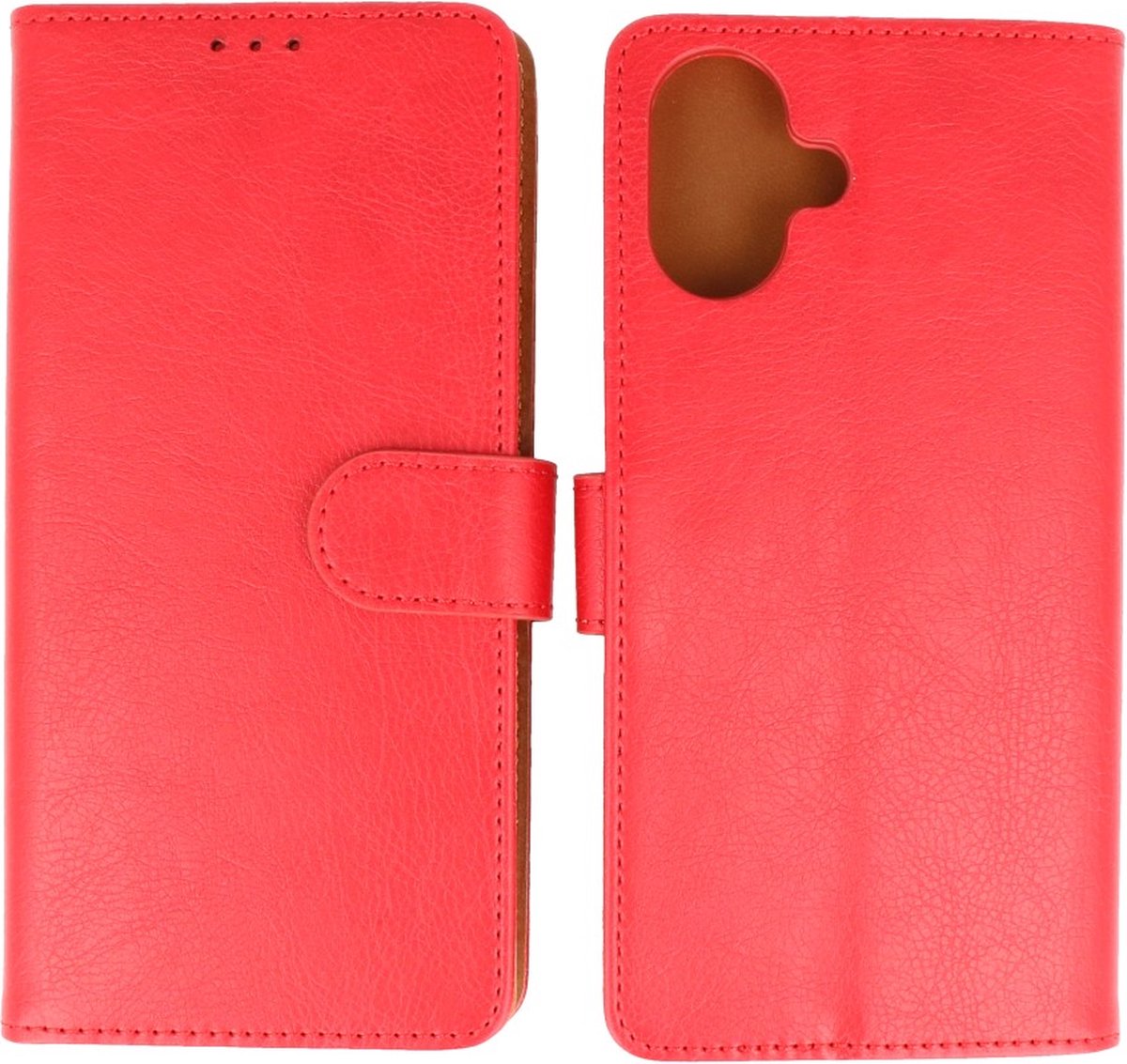 Hoesje Geschikt voor iPhone 16 - Fashion Telefoonhoesje Backcover - Siliconen Hoesje - Rood