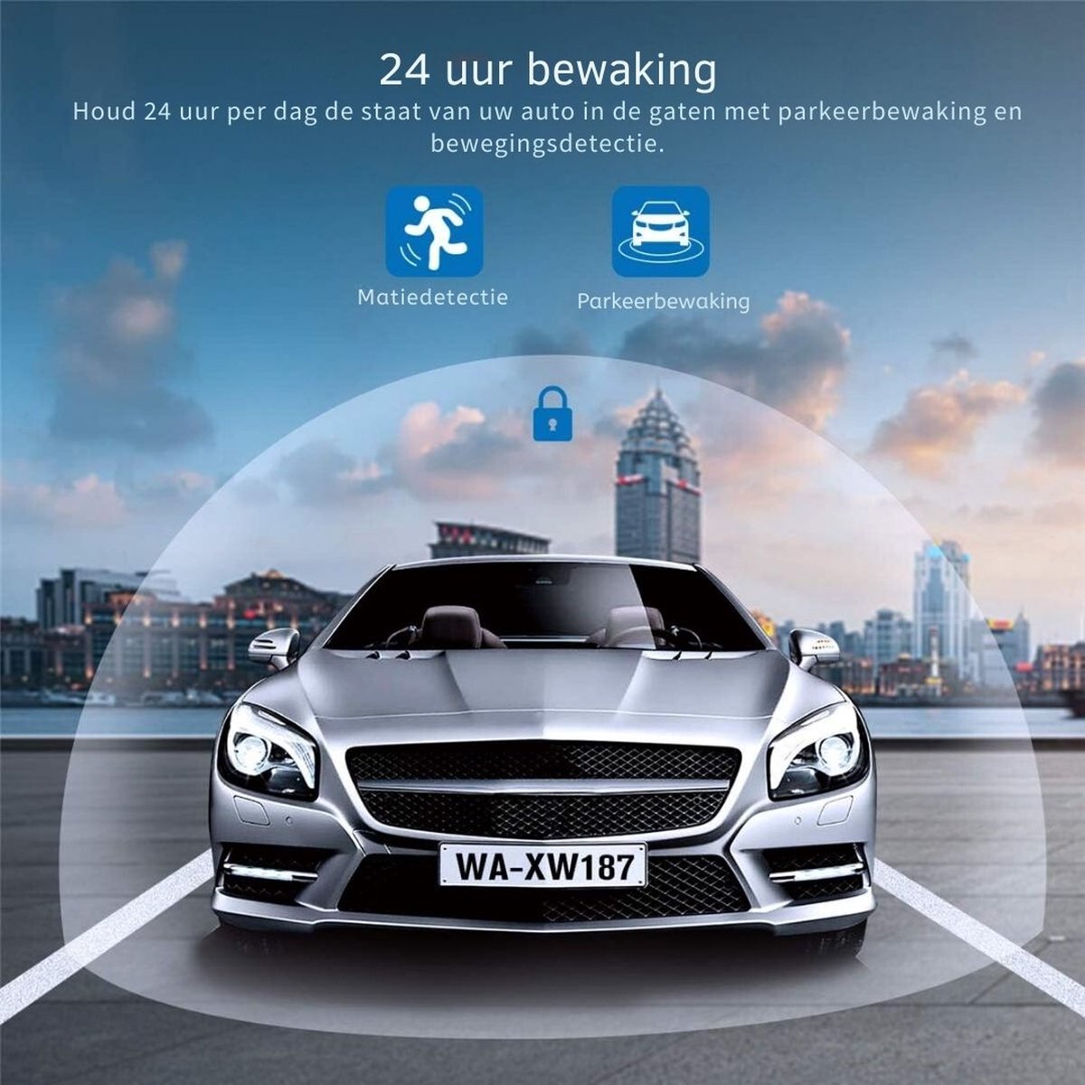 Dual Dashcam - Dashcam Voor Auto 1080p Full HD - Voor en Achter Camera Met 3-inch Lcd-Display – Auto Camera Met Bewegingsdetectie - Nachtzicht - Versnellingssensor – foto 3