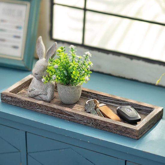 Byzesty 2 stuks houten wandplanken, boho-hout, regenboog