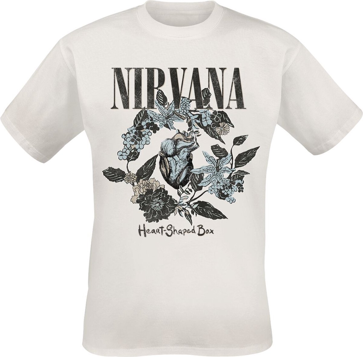 Nirvana Heart Shape Box Heren T-shirt - wit - 3XL