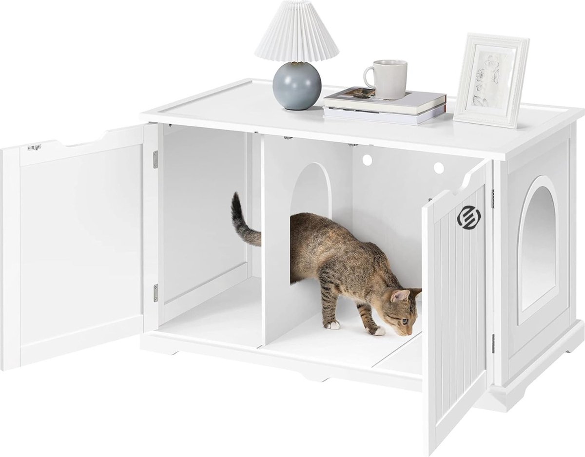 Equivera Kattenbak Ombouw – Kattenbak Kast – Kattenmeubel – Kattenkast – Kattenhuis – Kattenbak Container – Kattenbakkast – Kattenhuis Kattenbak – Kast Voor Kattenbak