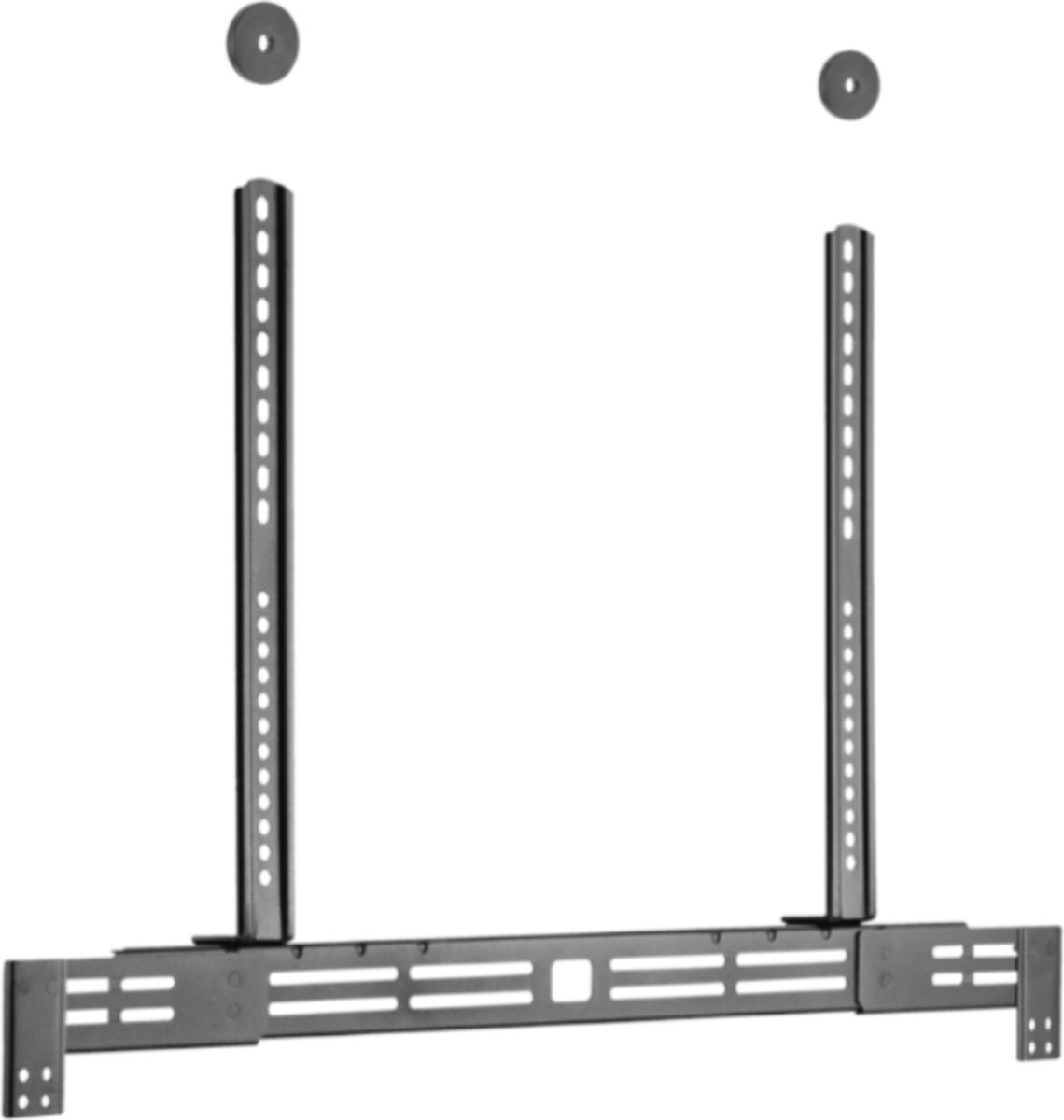 Cavus SBU03 Universele Soundbar beugel met hoogte en diepte instelling - Geschikt voor Soundbars met een ophangsysteem aan de achterzijde -  VESA