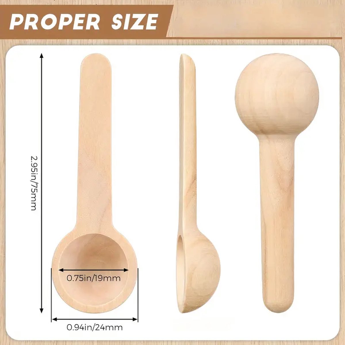 MGM Trading - 10 stuks mini houten lepels, kleine lepels, kruidenlepels voor specerijen koffie specerijen honing thee suiker keuken koken, houten kwaliteitslepel gereedschapsset, keukenaccessoires