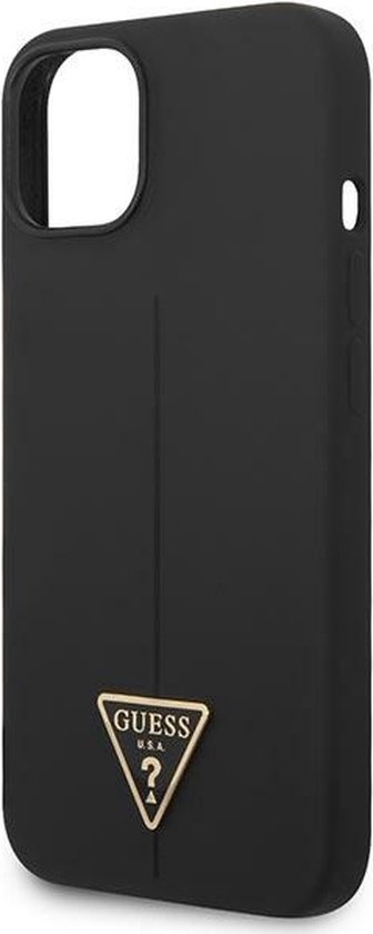 Guess - GUHCP14MSLTGK - iPhone - 14 - Plus - 6.7 - noir/noir - coque rigide - silicone - triangle