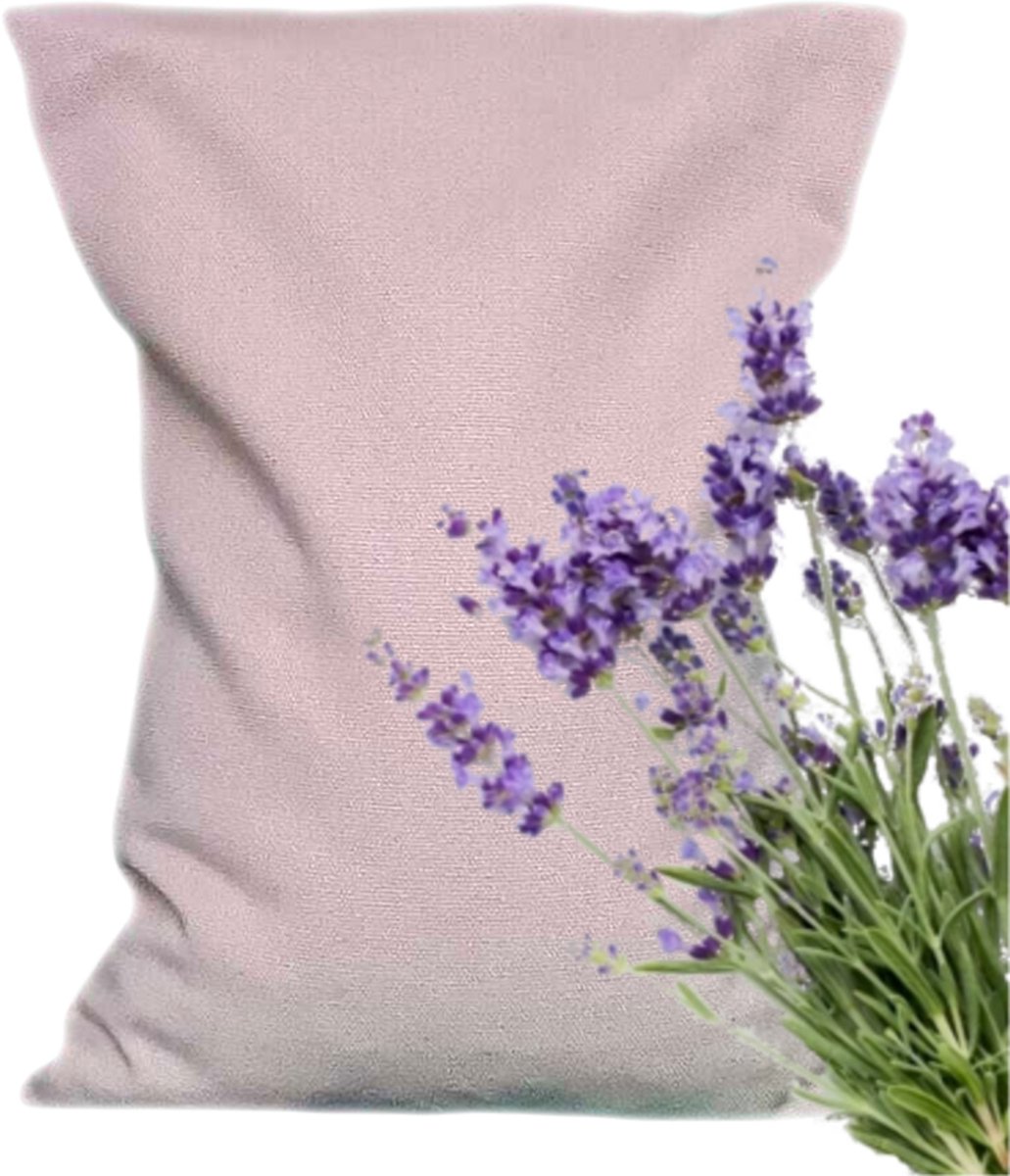 Goedkoopste ​Ecologisch Kersenpitkussen met lavendel 30 x 20 cm (taupe), voor soepele spieren en ontspanning - Zand bruin - wasbaar hoesje