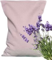 ​Ecologisch Kersenpitkussen met lavendel 30 x 20 cm (taupe), voor soepele spieren en ontspanning - Zand bruin - wasbaar hoesje