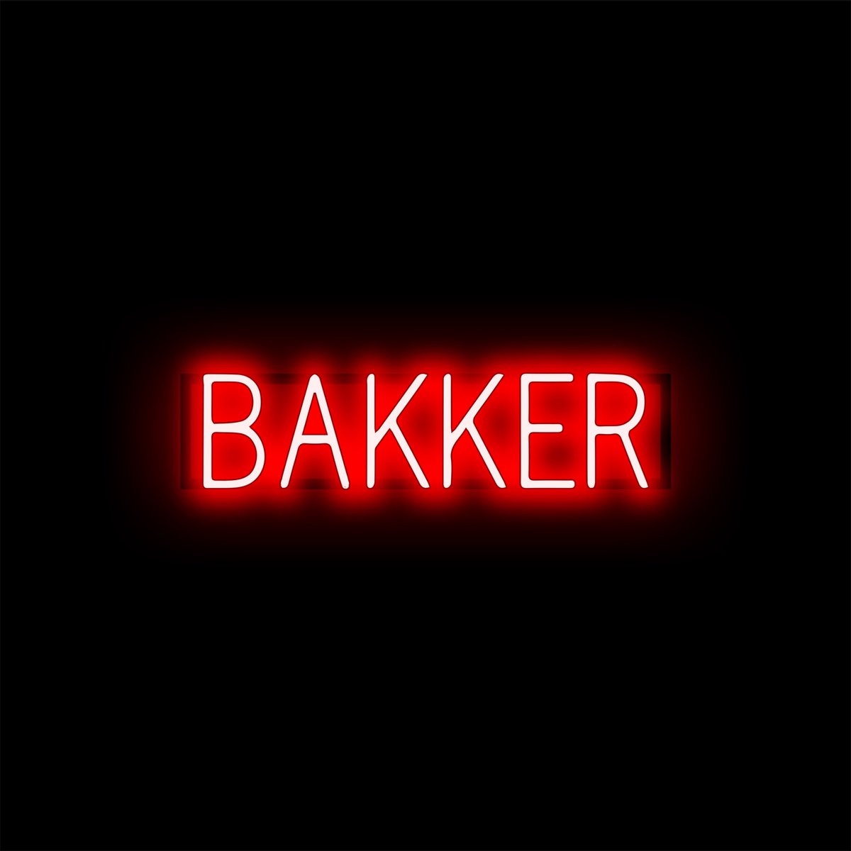 BAKKER - Lichtreclame Neon LED bord verlicht | SpellBrite | 61,41 x 16 cm | 6 Dimstanden & 8 Lichtanimaties | Reclamebord neon verlichting