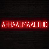 AFHAALMAALTIJD - Lichtreclame Neon LED bord verlicht | SpellBrite | 132,37 x 16 cm | 6 Dimstanden & 8 Lichtanimaties | Reclamebord neon verlichting