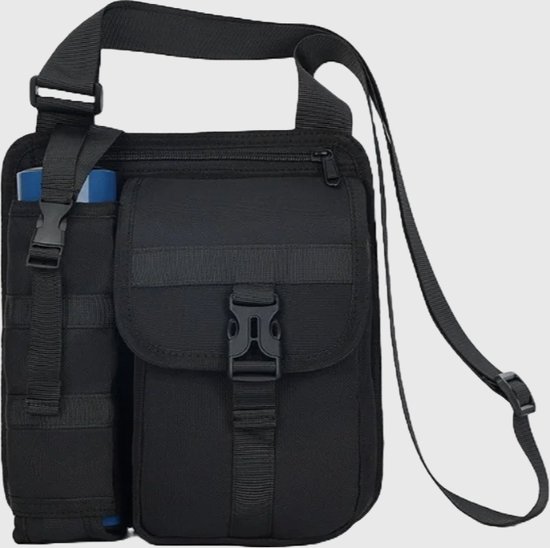 Foto: Flipflop club anti diefstal flessentas waterproof grote capaciteit bottle bag reistas met stevige waterfles houder anti theft festival tasje travel fanny pack crossbody fles tas black