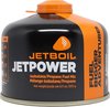 Zwarte JETPOWER gascartridge van Jetboil met oranje band en oranje dop. Netto gewicht 230 g.
