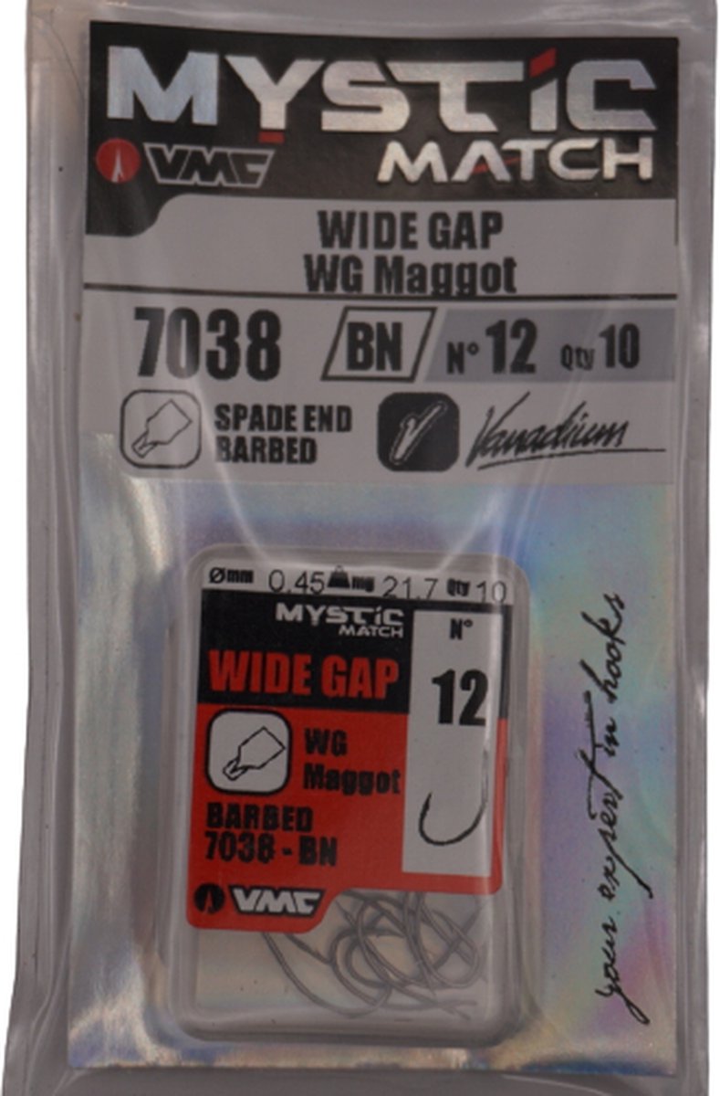 VMC 7038-BN Wide Gape Maggot | Barbed 12